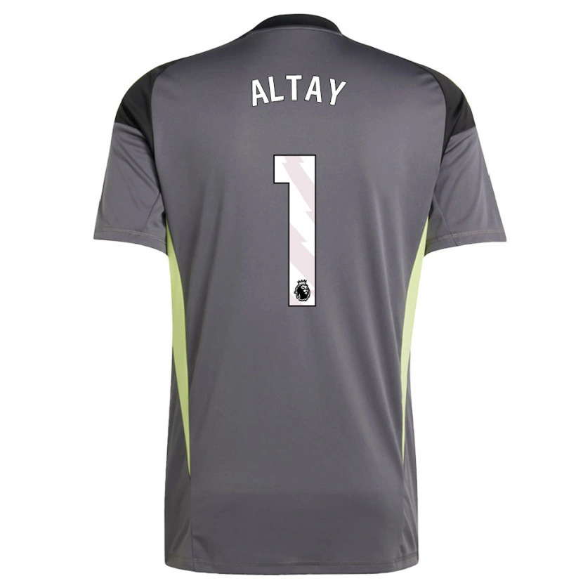 Danxen Donna Altay Bayındır #1 Maglia Gara Portiere Grigio Scuro Bianco 2025/26 Maglietta
