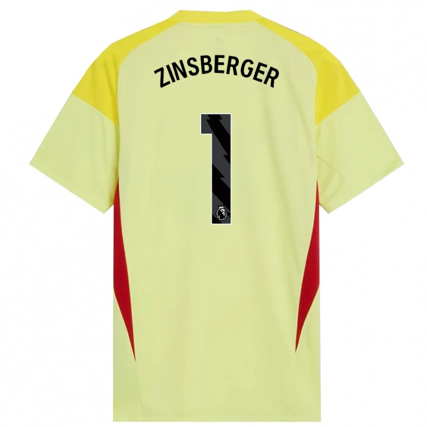 Danxen Donna Manuela Zinsberger #1 Maglia Gara Portiere Giallo Rosso Nero 2025/26 Maglietta