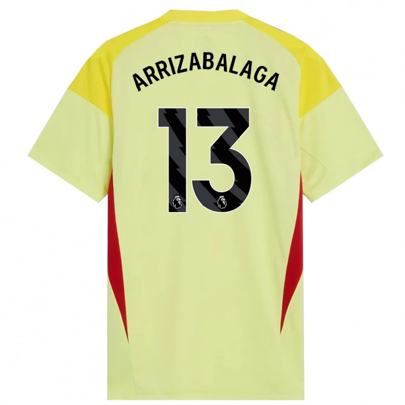 Danxen Donna Kepa Arrizabalaga #13 Maglia Gara Portiere Giallo Rosso Nero 2025/26 Maglietta