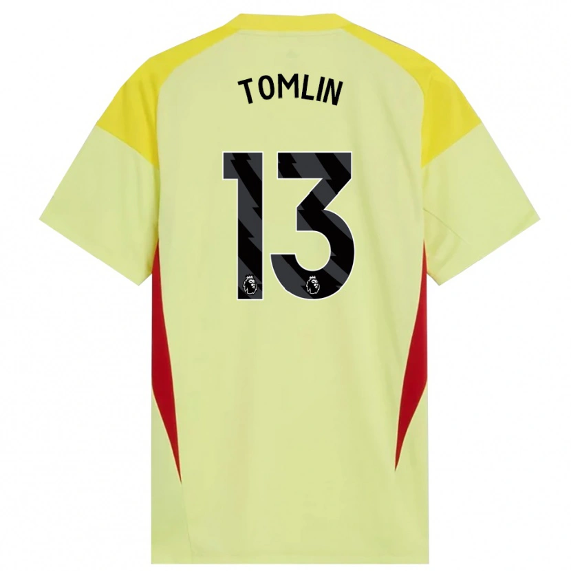 Danxen Donna Jack Tomlin #13 Maglia Gara Portiere Giallo Rosso Nero 2025/26 Maglietta