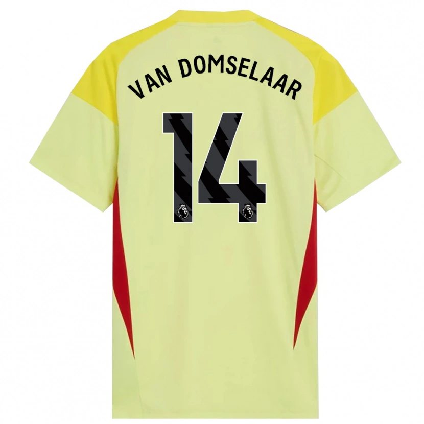 Danxen Donna Daphne Van Domselaar #14 Maglia Gara Portiere Giallo Rosso Nero 2025/26 Maglietta