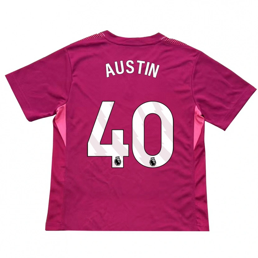 Danxen Donna Brandon Austin #40 Maglia Gara Portiere Rosa Bianco 2025/26 Maglietta