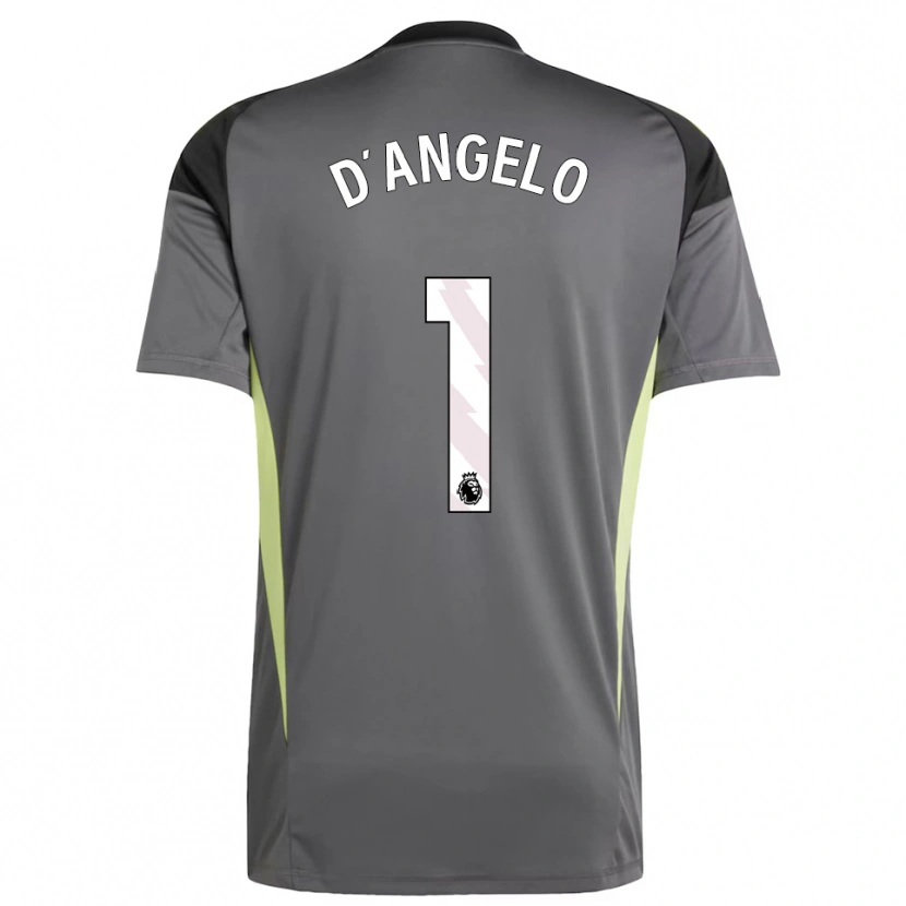 Danxen Donna Sabrina D'angelo #1 Maglia Gara Portiere Grigio Scuro Nero 2025/26 Maglietta