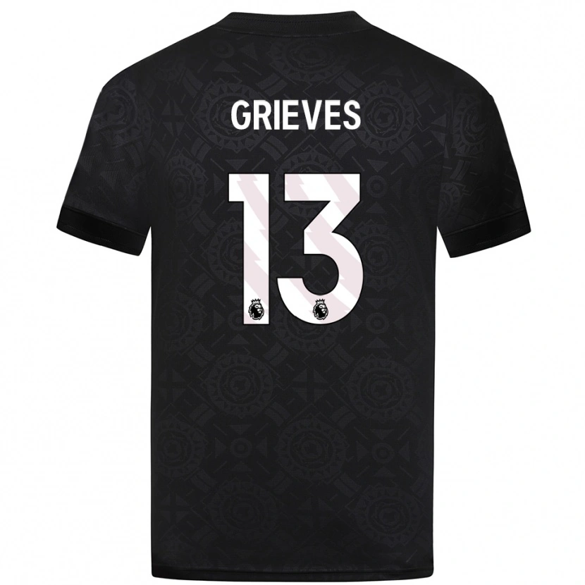 Danxen Donna Xander Grieves #13 Maglia Gara Portiere Bianco Nero 2025/26 Maglietta