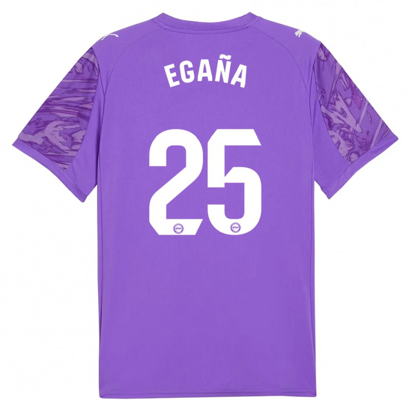 Danxen Donna Eider Egaña #25 Maglia Gara Portiere Viola Bianco 2025/26 Maglietta