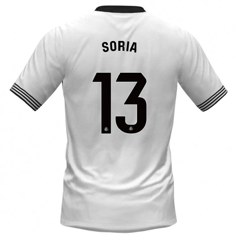 Danxen Donna David Soria #13 Maglia Gara Portiere Bianco Nero 2025/26 Maglietta