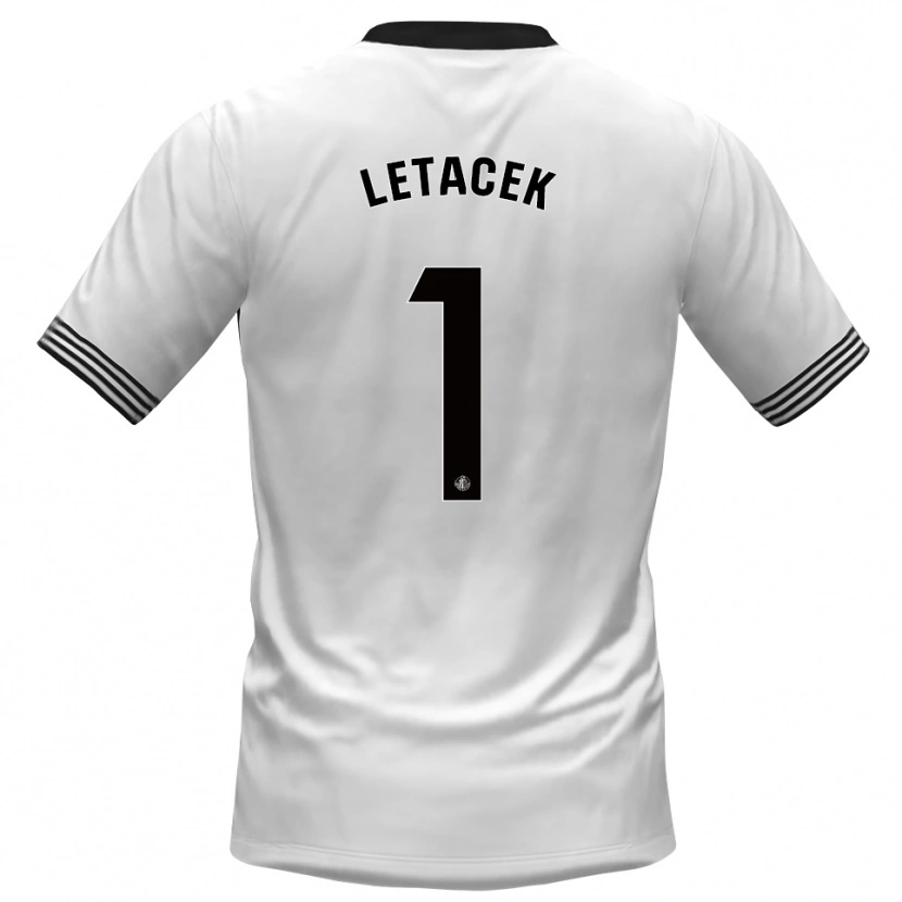 Danxen Donna Jiri Letacek #1 Maglia Gara Portiere Bianco Nero 2025/26 Maglietta