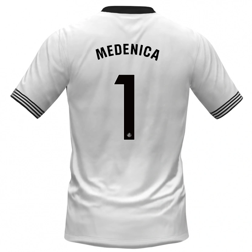 Danxen Donna Djordjije Medenica #1 Maglia Gara Portiere Bianco Nero 2025/26 Maglietta