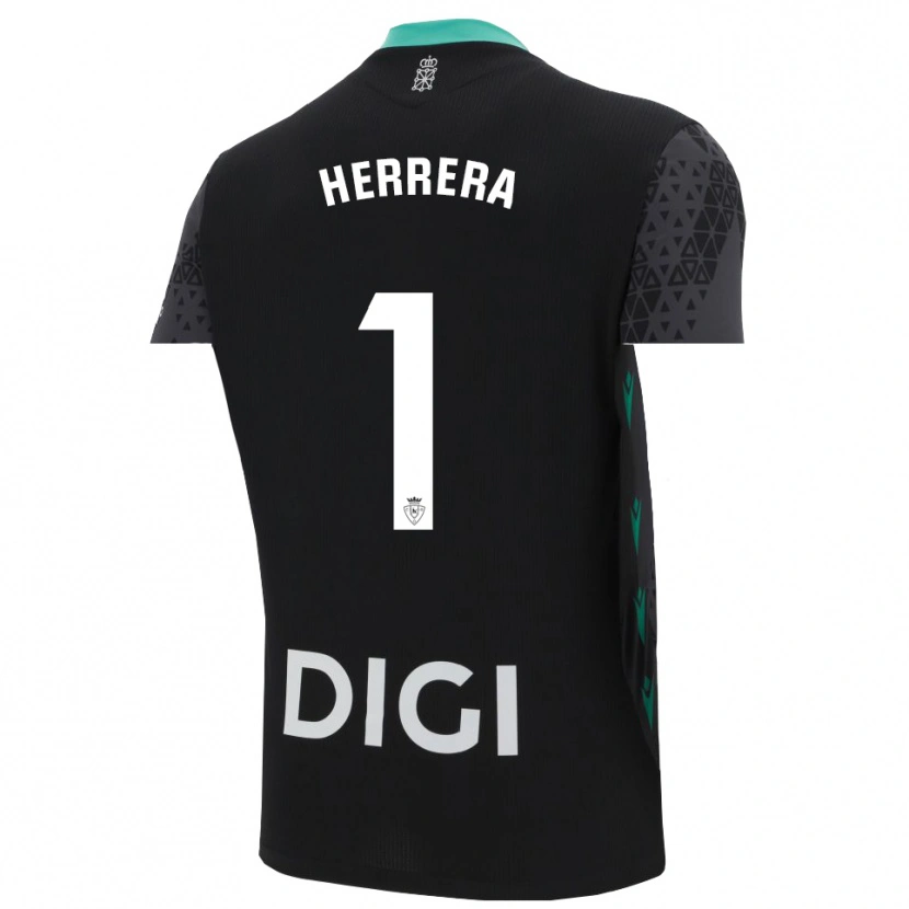 Danxen Donna Sergio Herrera #1 Maglia Gara Portiere Grigio Scuro Nero 2025/26 Maglietta