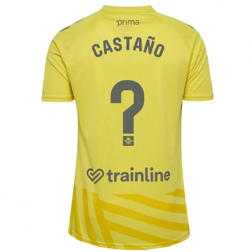 Danxen Donna Jesús Castaño #0 Maglia Gara Portiere Giallo Grigio 2025/26 Maglietta