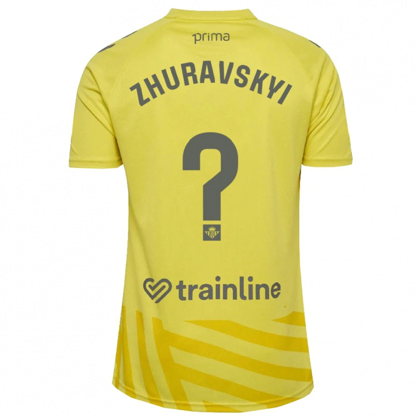 Danxen Donna Yan Zhuravskyi #0 Maglia Gara Portiere Giallo Grigio 2025/26 Maglietta