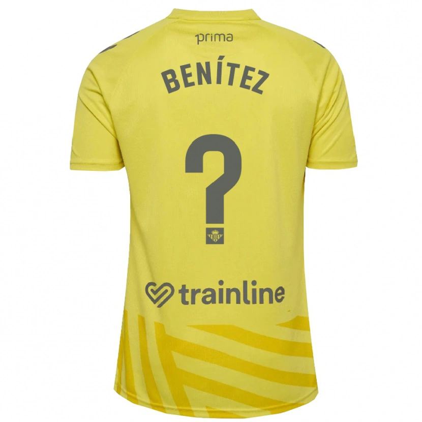 Danxen Donna David Benítez #0 Maglia Gara Portiere Giallo Grigio 2025/26 Maglietta
