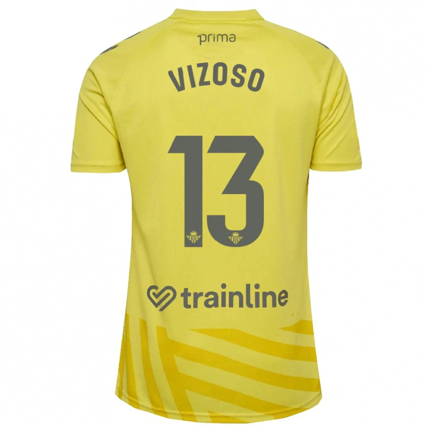 Danxen Donna Paula Vizoso #13 Maglia Gara Portiere Giallo Grigio 2025/26 Maglietta