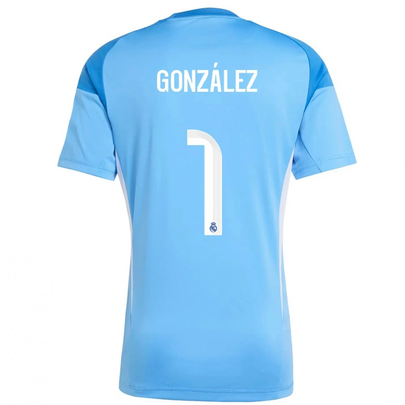 Danxen Donna Álvaro González #1 Maglia Gara Portiere Azzurro Bianco 2025/26 Maglietta