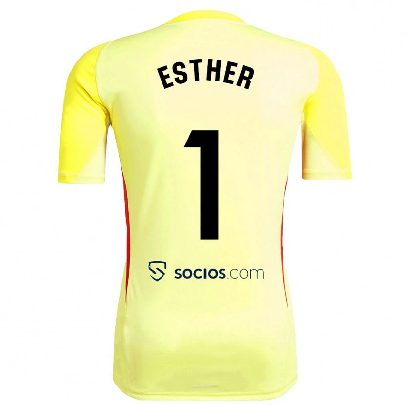 Danxen Donna Esther Sullastres Ayuso #1 Maglia Gara Portiere Giallo Rosso Nero 2025/26 Maglietta