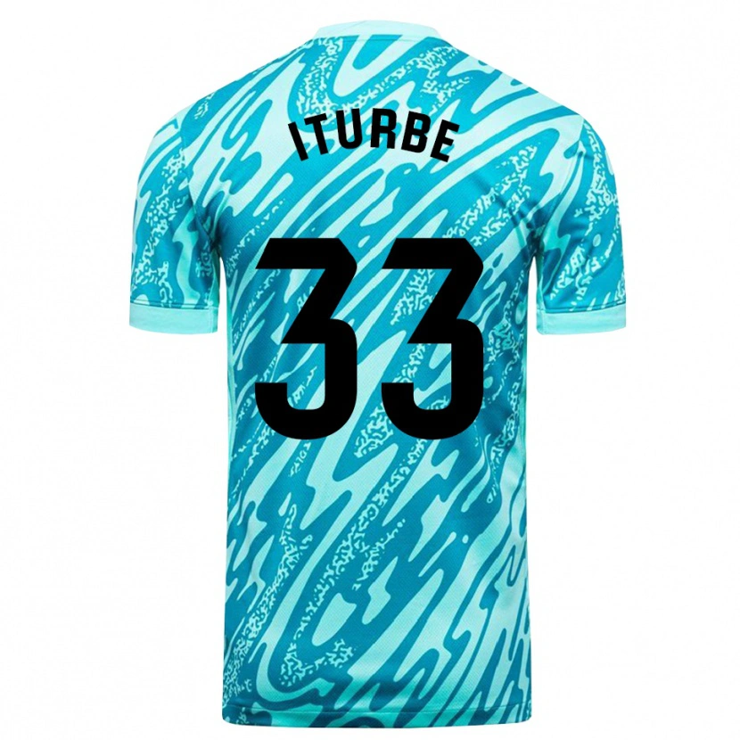 Danxen Donna Alejandro Iturbe #33 Maglia Gara Portiere Azzurro Bianco 2025/26 Maglietta