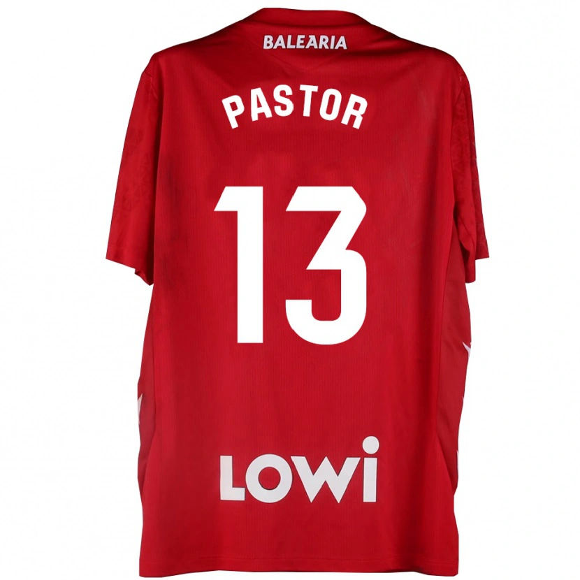 Danxen Donna Alfonso Pastor #13 Maglia Gara Portiere Rosso Bianco 2025/26 Maglietta
