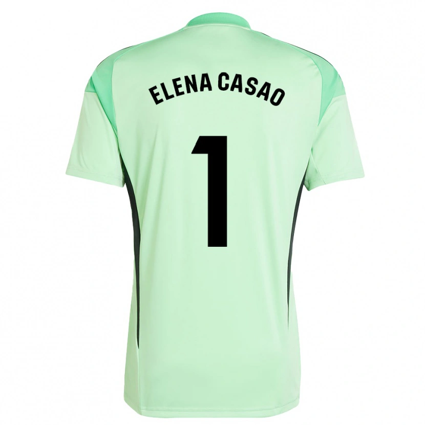 Danxen Donna Elena Casao López #1 Maglia Gara Portiere Verde Chiaro Nero 2025/26 Maglietta