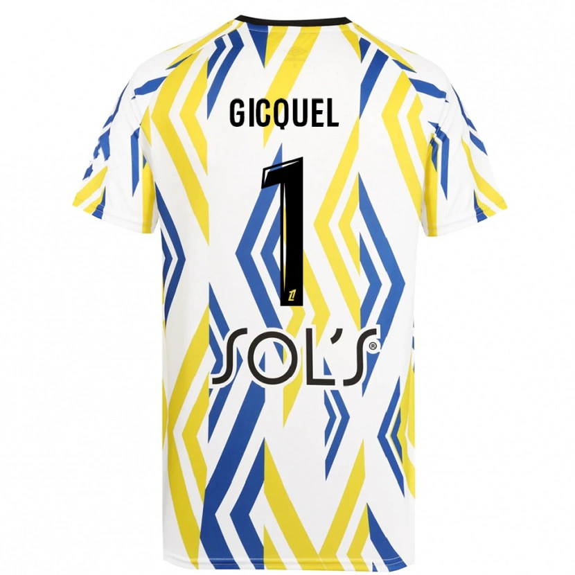 Danxen Donna Mathyss Gicquel #1 Maglia Gara Portiere Bianco Rosso Blu 2025/26 Maglietta