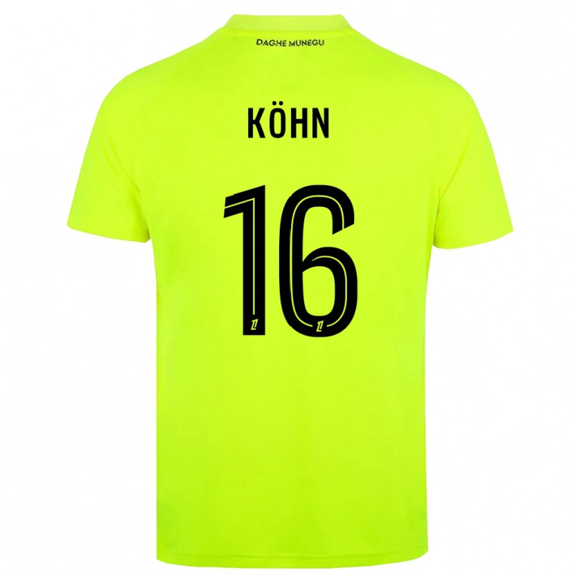 Danxen Donna Philipp Köhn #16 Maglia Gara Portiere Verde Fluorescente Nero 2025/26 Maglietta