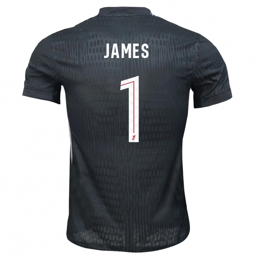 Danxen Donna Martin James #1 Maglia Gara Portiere Grigio Scuro Nero 2025/26 Maglietta