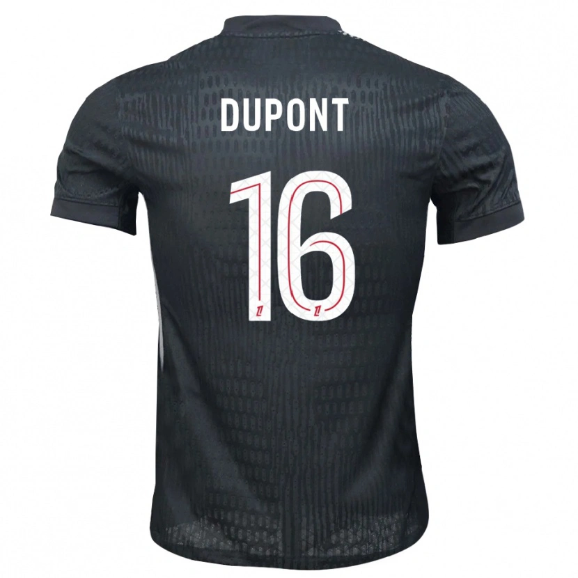 Danxen Donna Raphaël Dupont #16 Maglia Gara Portiere Grigio Scuro Nero 2025/26 Maglietta