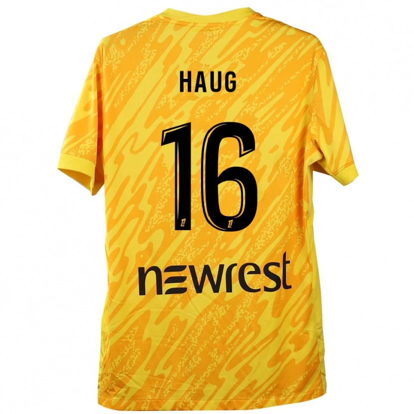 Danxen Donna Kjetil Haug #16 Maglia Gara Portiere Giallo Nero 2025/26 Maglietta