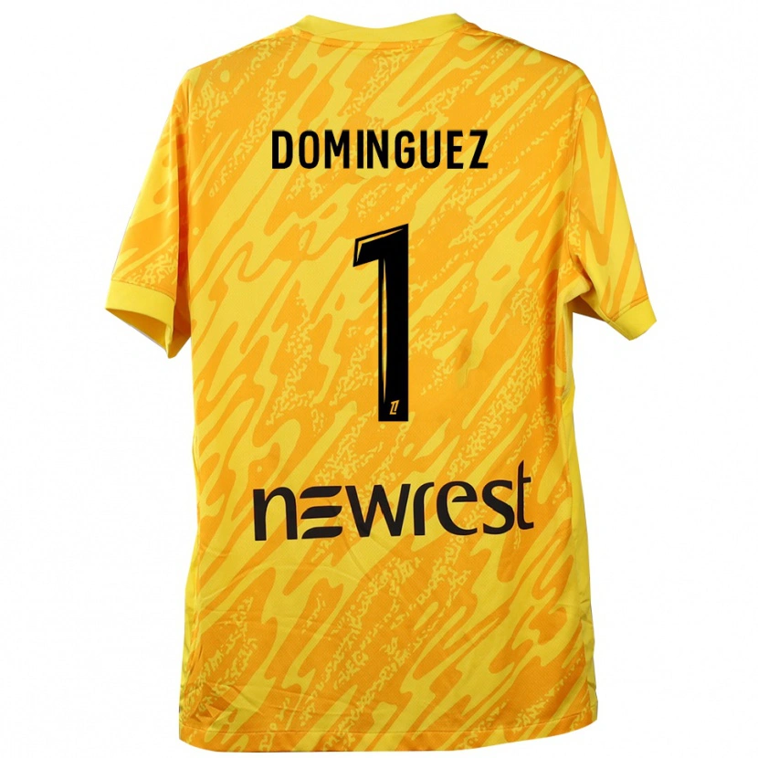 Danxen Donna Álex Domínguez #1 Maglia Gara Portiere Giallo Nero 2025/26 Maglietta