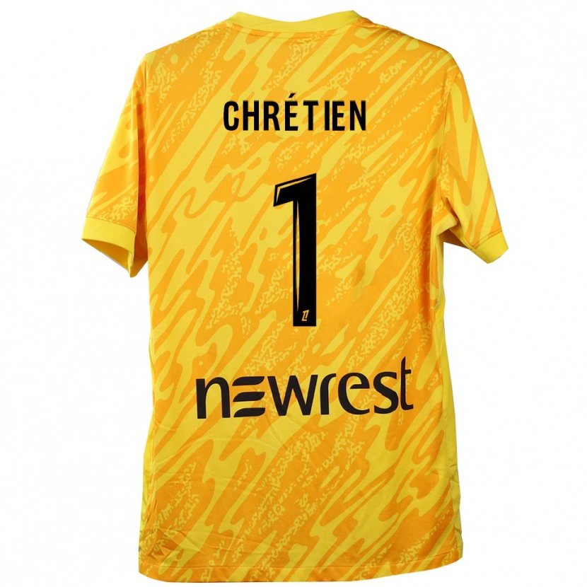Danxen Donna Jean-Pierre Chrétien #1 Maglia Gara Portiere Giallo Nero 2025/26 Maglietta