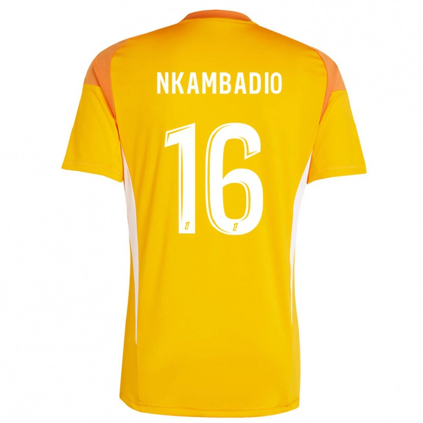 Danxen Donna Obed Nkambadio #16 Maglia Gara Portiere Arancione Chiaro Bianco 2025/26 Maglietta