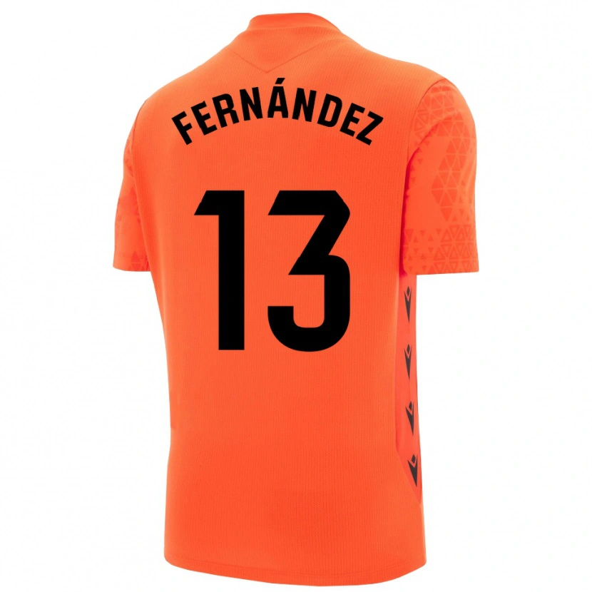 Danxen Donna Andrés Fernández #13 Maglia Gara Portiere Arancione Nero 2025/26 Maglietta