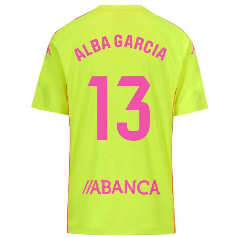 Danxen Donna Lucía Alba García #13 Maglia Gara Portiere Giallo Verde 2025/26 Maglietta