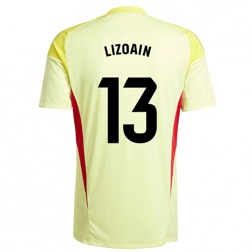 Danxen Donna Raúl Lizoain #13 Maglia Gara Portiere Giallo Chiaro Rosso 2025/26 Maglietta