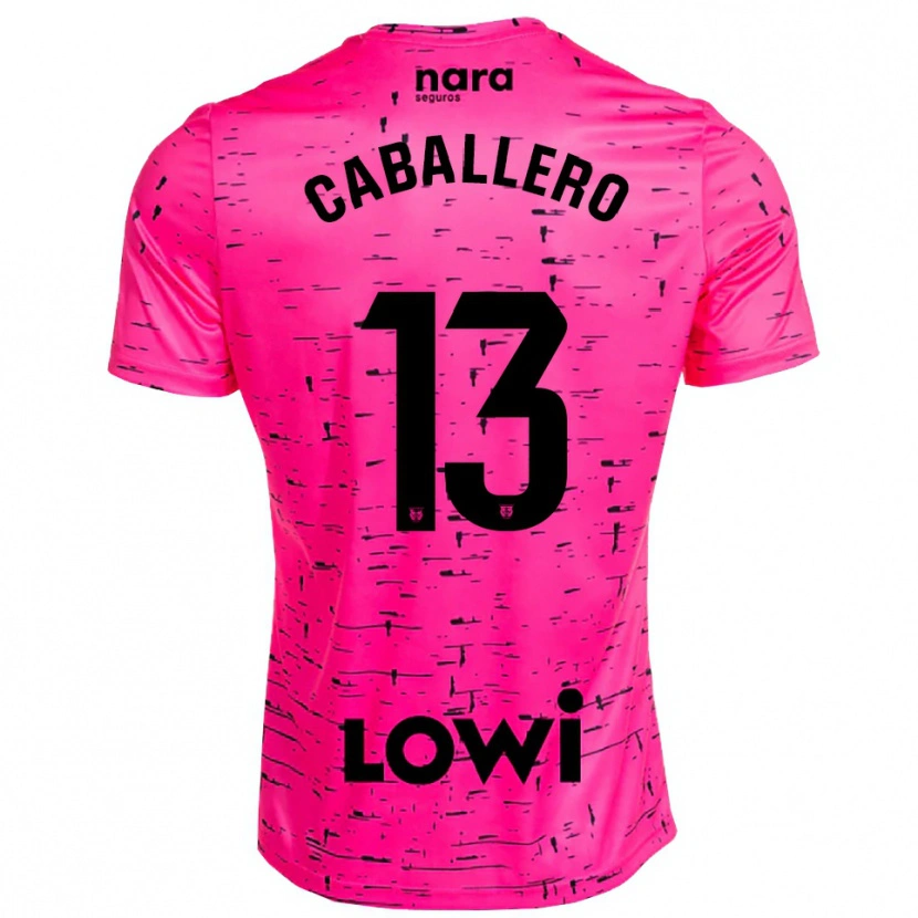 Danxen Donna Hugo Caballero #13 Maglia Gara Portiere Rosa Profondo Nero 2025/26 Maglietta