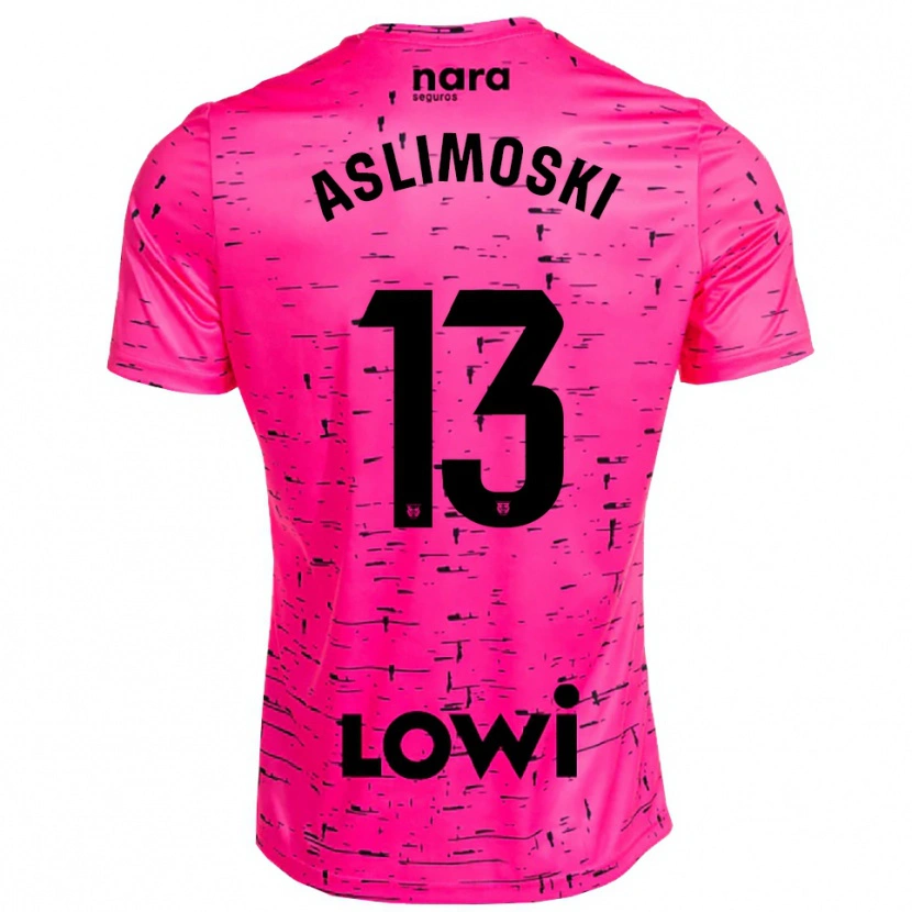 Danxen Donna Tomme Aslimoski #13 Maglia Gara Portiere Rosa Profondo Nero 2025/26 Maglietta
