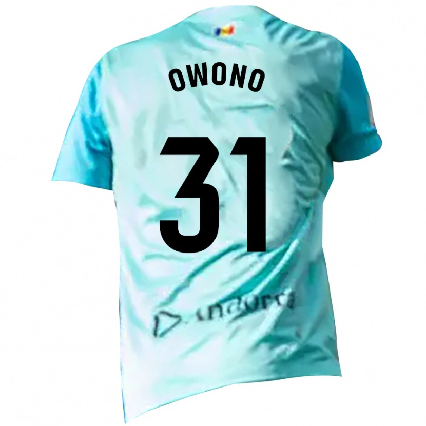 Danxen Donna Jesús Owono #31 Maglia Gara Portiere Ciano Nero 2025/26 Maglietta