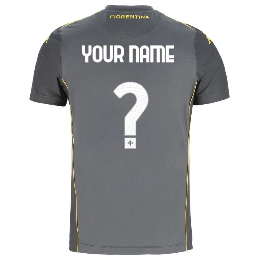 Danxen Donna ACF Fiorentina Maglia Gara Portiere Grigio Scuro Giallo 2025/26 Maglietta