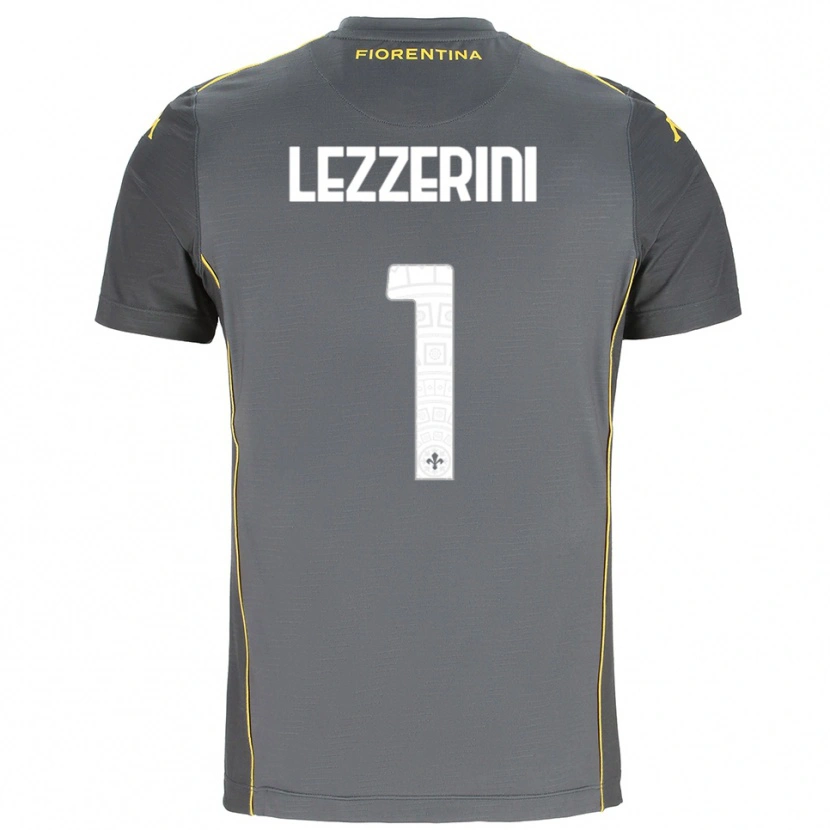 Danxen Donna Luca Lezzerini #1 Maglia Gara Portiere Grigio Scuro Giallo 2025/26 Maglietta