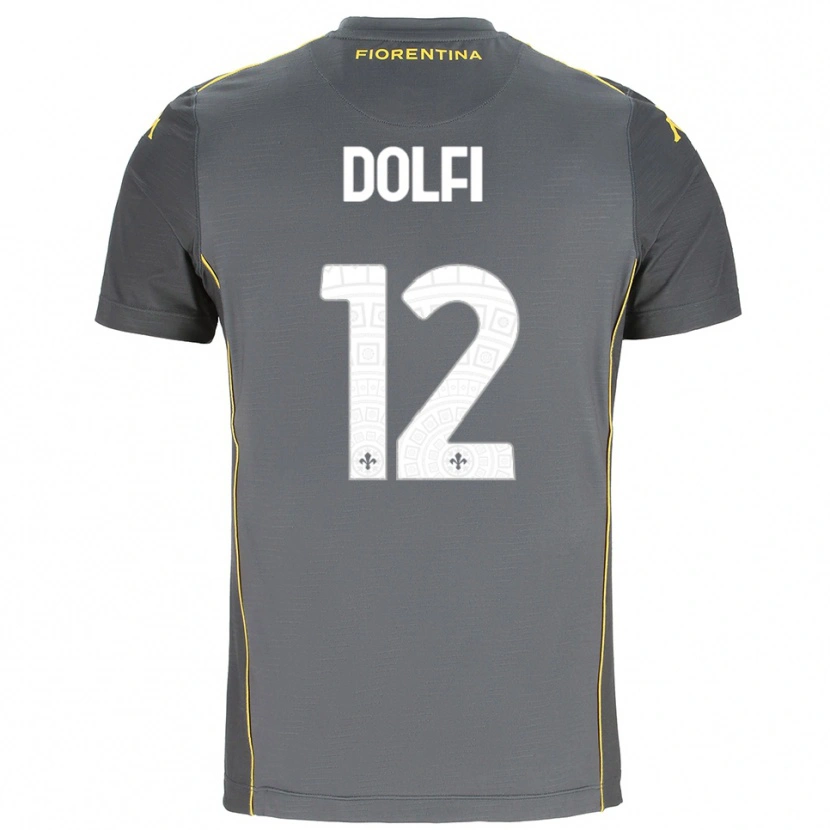 Danxen Donna Brando Dolfi #12 Maglia Gara Portiere Grigio Scuro Giallo 2025/26 Maglietta