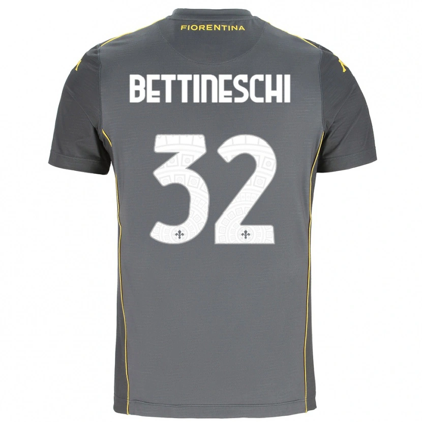 Danxen Donna Giorgia Bettineschi #32 Maglia Gara Portiere Grigio Scuro Giallo 2025/26 Maglietta