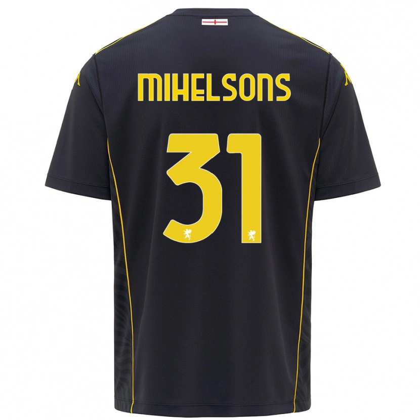 Danxen Donna Rendijs Mihelsons #31 Maglia Gara Portiere Nero Giallo 2025/26 Maglietta