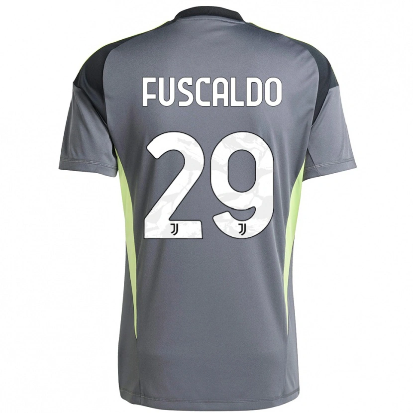 Danxen Donna Matteo Fuscaldo #29 Maglia Gara Portiere Grigio Scuro Bianco 2025/26 Maglietta