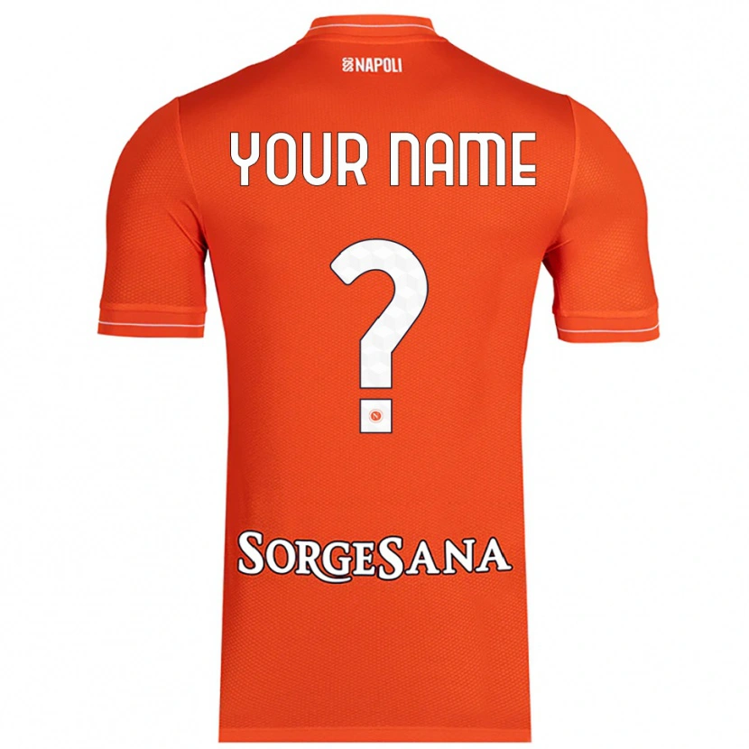 Danxen Donna SSC Napoli Maglia Gara Portiere Arancione Rosso Bianco 2025/26 Maglietta