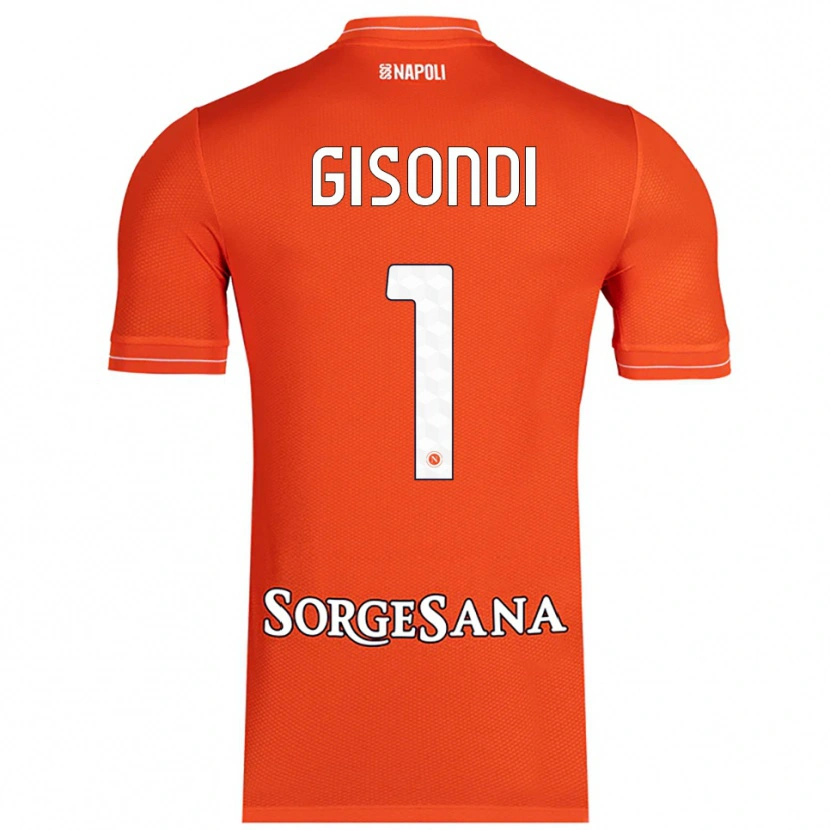 Danxen Donna Francesco Gisondi #1 Maglia Gara Portiere Arancione Rosso Bianco 2025/26 Maglietta