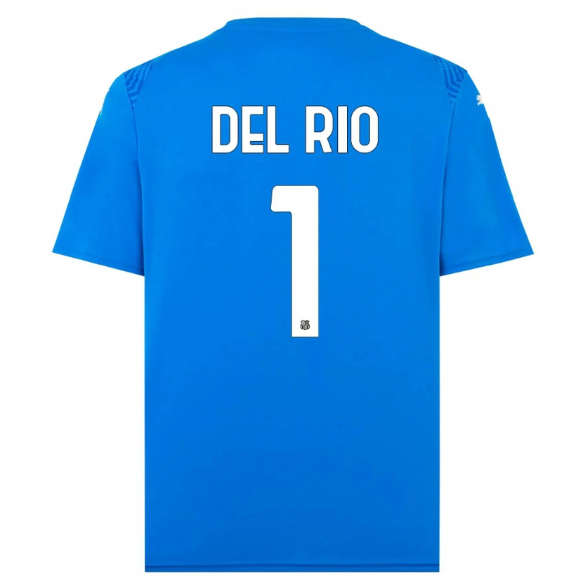 Danxen Donna Davide Del Rio #1 Maglia Gara Portiere Blu Bianco 2025/26 Maglietta