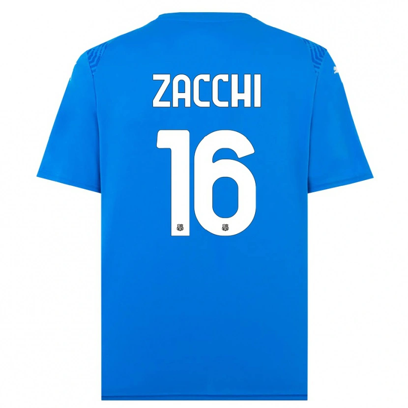 Danxen Donna Gioele Zacchi #16 Maglia Gara Portiere Blu Bianco 2025/26 Maglietta
