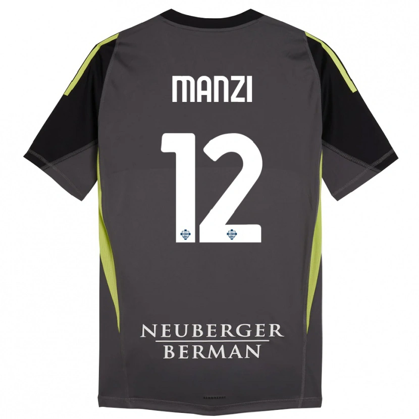 Danxen Donna Federico Manzi #12 Maglia Gara Portiere Nero Verde Chiaro 2025/26 Maglietta