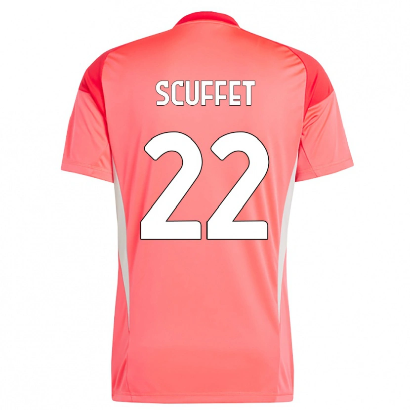 Danxen Donna Simone Scuffet #22 Maglia Gara Portiere Rosso Bianco 2025/26 Maglietta