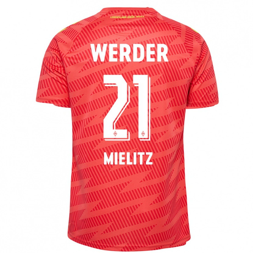 Danxen Donna Sebastian Mielitz #21 Maglia Gara Portiere Giallo Rosso 2025/26 Maglietta