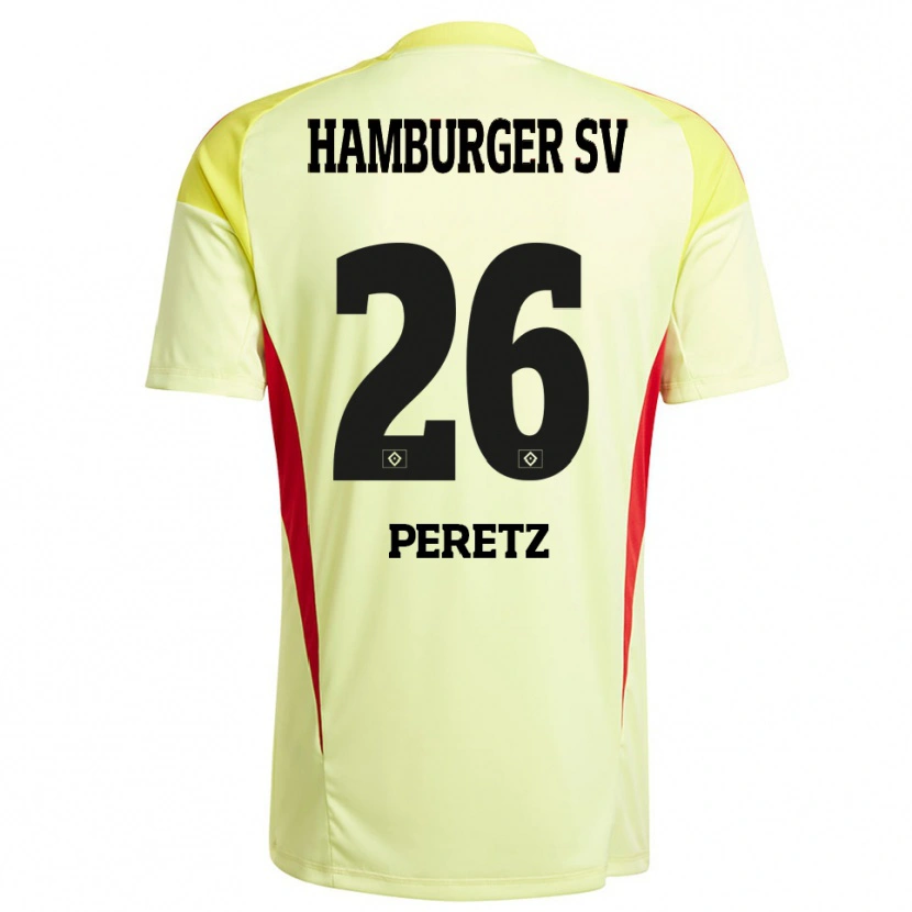 Danxen Donna Daniel Peretz #26 Maglia Gara Portiere Giallo Nero Rosso 2025/26 Maglietta